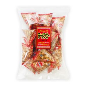 makro-snack-0551 เส้นบะหมี่อบกรอบปรุงรสผสมถั่ว รสดั้งเดิม สไตล์ญี่ปุ่น 250 กรัม Ramen Pi (Izumiya Brand)