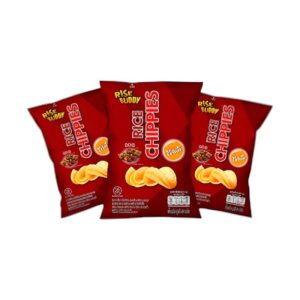 ขนมข้าวแผ่นอบกรอบเพื่อสุขภาพ อร่อยมี อย และ ฮาลาล RICE CHIPPIES  มี 4 รสชาติให้เลือก (แพ็ค 3 ซอง) BBQ