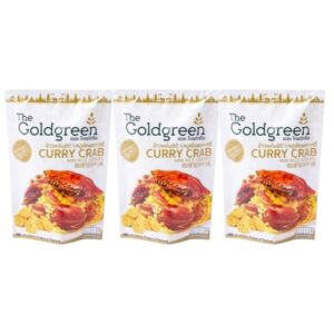 [แพคโปร3] The Goldgreen - ข้าวแต๋นมินิรสปูผัดผงกะหรี่ CURRY CRAB MINI RICE COOKIES 40 กรัม