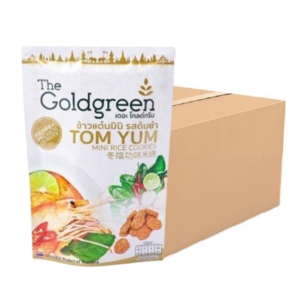 [ยกลัง 40] The Goldgreen - ข้าวแต๋นมินิรสต้มยํา TOM YUM MINI RICE COOKIES 40กรัม