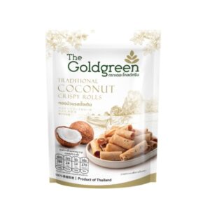 [ซองเดี่ยว] The Goldgreen - ทองม้วนรสดั้งเดิม TRADITIONAL COCONUT CRISPY ROLLS 80 กรัม