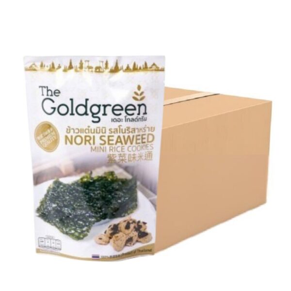 [แพคโปร20] The Goldgreen - ข้าวแต๋นมินิรสสาหร่าย NORI SEAWEED MINI RICE COOKIES 40 กรัม