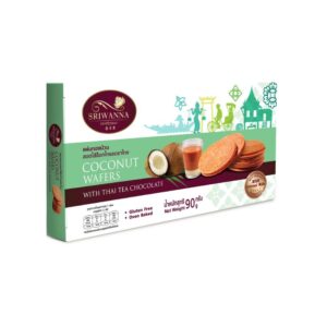 makro-snack-0599 ศรีวรรณา แผ่นทองม้วนสอดไส้ช็อกโกแลตชาไทย 90 กรัม SRIWANNA COCONUT WAFERS WITH THAI TEA CHOCOLATE 90 G.