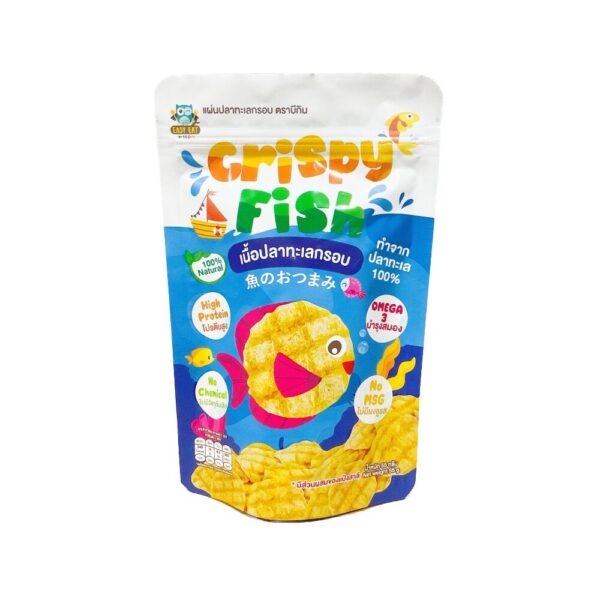makro-snack-0628 Begin Baby คอนเฟรคปลาทะเลกรอบ100% ทําจากปลาแท้ๆ ไม่มีผงชูรส ไม่วัตถุกันเสีย กรอบฟู อร่อย ขนมคลีน ทานเล่น โปรตีนสูง 55 กรัม