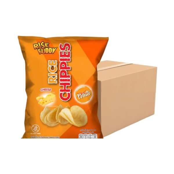 ขนมข้าวแผ่นอบกรอบเพื่อสุขภาพ อร่อย มี อย และฮาลาล RISE BUDDY RICE CHIPPIES 4 รสชาติ (ลัง 24 ซอง คละรส)