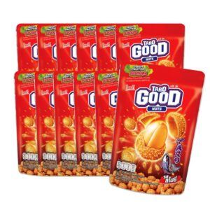 makro-snack-0659 ทาโร กู๊ด ถั่วเคลือบปลาทาโรอบกรอบ รสสไปซี่ 60 กรัม X12