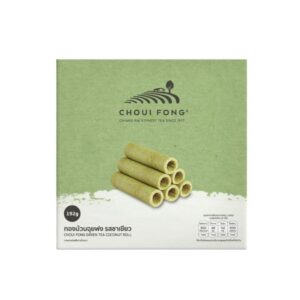 makro-snack-0661 ทองม้วนฉุยฟง รสชาเขียว CHOUI FONG GREEN TEA COCONUT ROLL ขนาด 192 กรัม