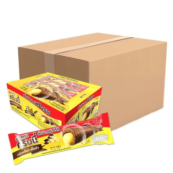 กรินนี่ รสกล้วย เคลือบช็อกโกแลต 15g (กล่อง 12 ชิ้น) x12