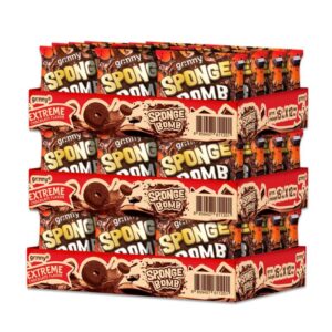 makro-snack-0708 กรินนี่ ขนมสปองบอมบ์อบกรอบรสเอ็กซ์ตรีมช็อกโกแลต 15g (กล่อง 12 ชิ้น) x3