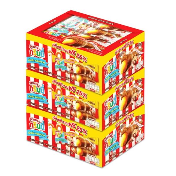กรินนี่ รสคาราเมลป๊อปคอร์น เคลือบรสช็อกโกแลต 15g (กล่อง 12 ชิ้น) x3