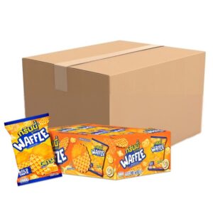 makro-snack-0747 กรินนี่ วาฟเฟิลคริสป์ รสเชดด้าชีส 18g (กล่อง 12 ชิ้น) x12