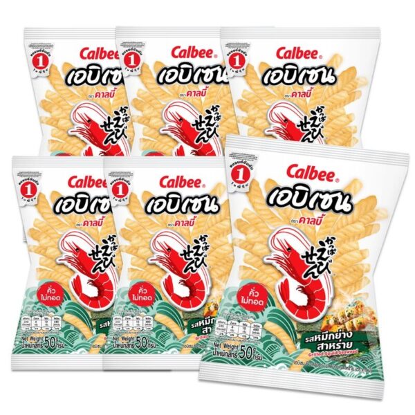 คาลบี้ รสหมึกย่างสาหร่าย50g.20บ.(1x6)