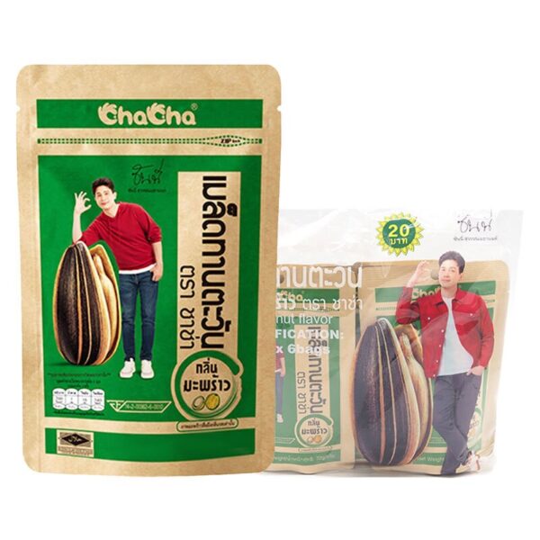 makro-snack-0766 ชาช่า เมล็ดทานตะวัน รสมะพร้าว 72 ก. x 6
