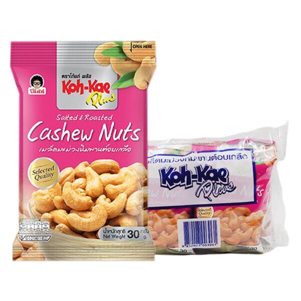 makro-snack-0777 โก๋แก่ มะม่วงหิมพานต์อบเกลือ 30 ก. x 6