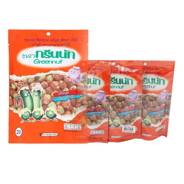 กรีนนัท ถั่วลันเตาอบกรอบ รสกุ้ง 70 ก. x 3