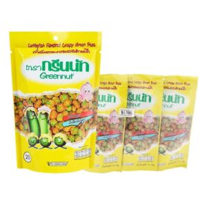 makro-snack-0796 กรีนนัท ถั่วลันเตาอบกรอบ รสปลาหมึก 70 ก. x 3