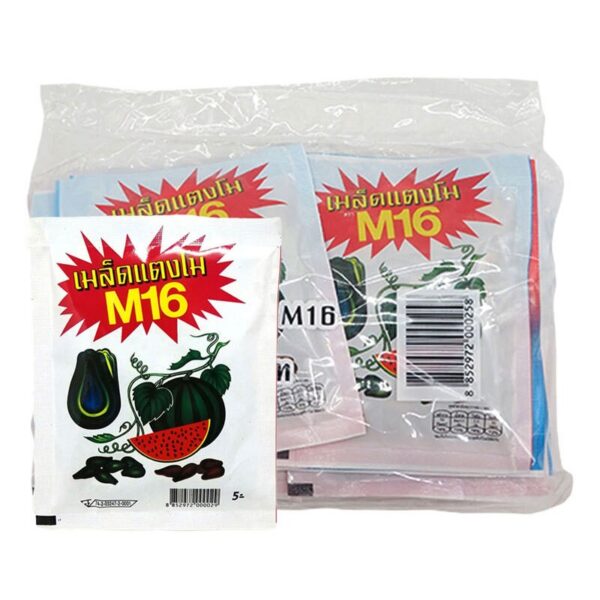 makro-snack-0799 เอ็ม16 เมล็ดแตงโมอบ 15 ก. x 12