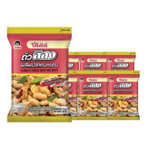 makro-snack-0819 โก๋แก่ ถั่วลิสงผสมปลาอบกรอบ 28 ก. x 6