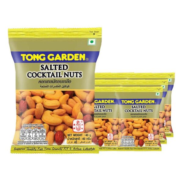 makro-snack-0822 ทองการ์เด้น คอกเทลนัทอบเกลือ 40 ก. x 6