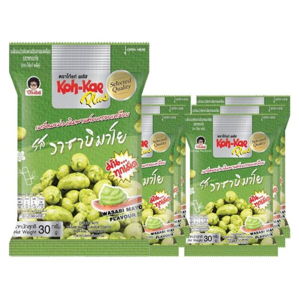 makro-snack-0829 โก๋แก่ มะม่วงหิมพานวาซาบิมาโย 30 ก. x 6