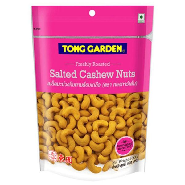 makro-snack-0835 ทองการ์เด้น เม็ดมะม่วงหิมพานต์อบเกลือ 400 กรัม