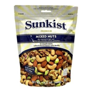 makro-snack-0843 ซันคิสท์ ถั่วรวมอบเกลือ รสเค็มน้อย 400 กรัม