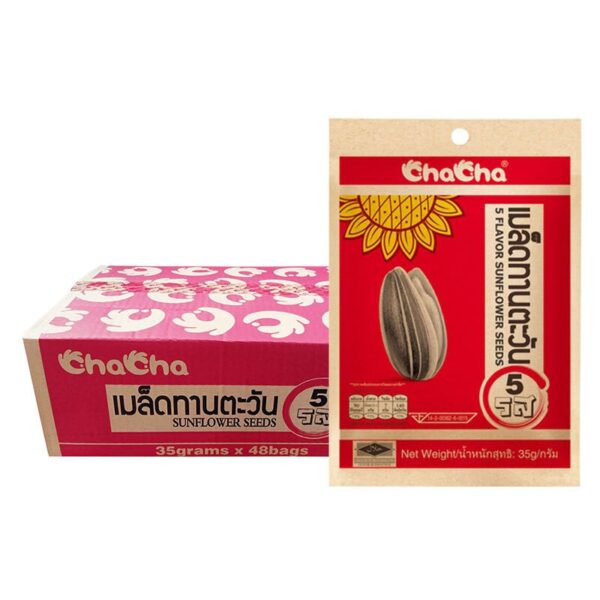 makro-snack-0845 ชาช่า เมล็ดทานตะวัน 5 รส 35 ก. x 48