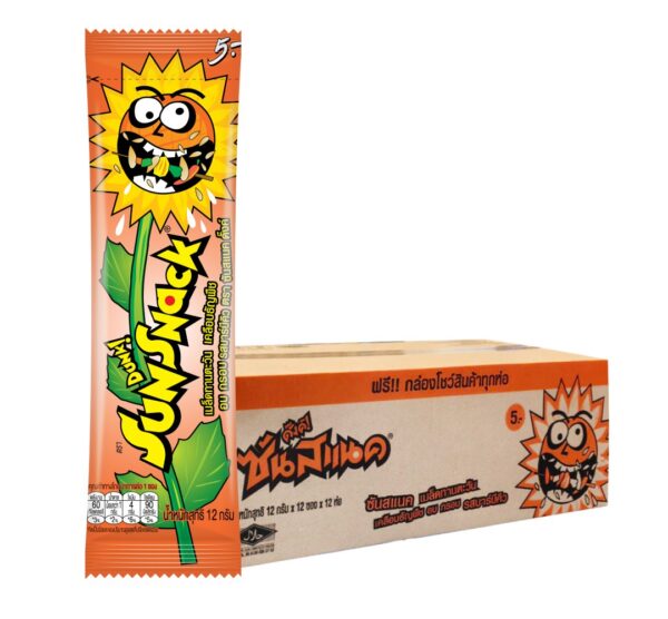 makro-snack-0870 ซันสแนค เมล็ดทานตะวัน รสบาร์บีคิว 12 ก. x 12