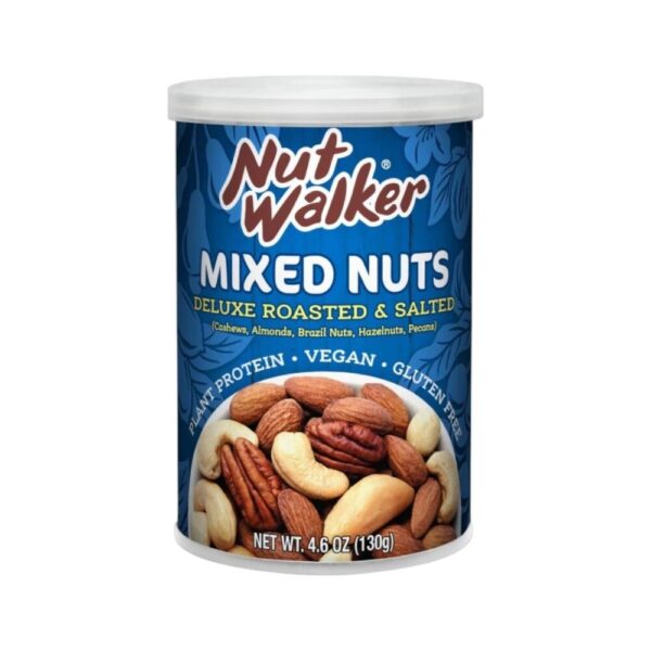 นัท วอล์คเกอร์ มิกซ์นัตเดอลุกซ์  130 ก. Nut Walker Deluxe Roasted & Salted Mixed Nuts 130 g.