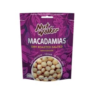 นัท วอล์คเกอร์ แมคคาเดเมียอบ 300 ก.  Nut Walker Roasted Unsalted Macadamias 300 g.