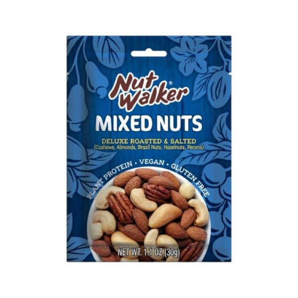 นัท วอล์คเกอร์ มิกซ์นัตเดอลุกซ์ 30 ก. Nut Walker Deluxe Roasted & Salted Mixed 30 g.