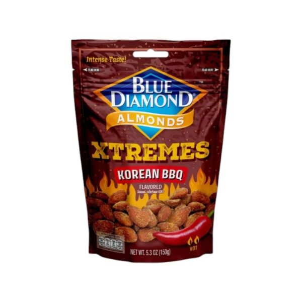 บลูไดมอนด์ อัลมอนด์ โคเรียนบาร์บีคิว 150 ก. Blue Diamond Almonds Korean BBQ Flavored 150g.