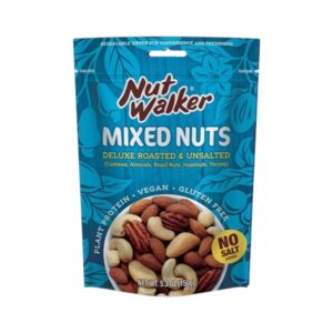 นัท วอล์คเกอร์ มิกซ์นัทเดอลุกซ์ไม่ใส่เกลือ 150 ก. Nut walker Deluxe Roasted & Unsalted Mixed Nuts 150 g.