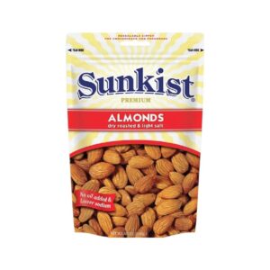 ซันคิสท์ อัลมอนด์อบเกลือ รสเค็มน้อย 140 ก. Sunkist Dry roasted & Light salt Almonds 140 g.