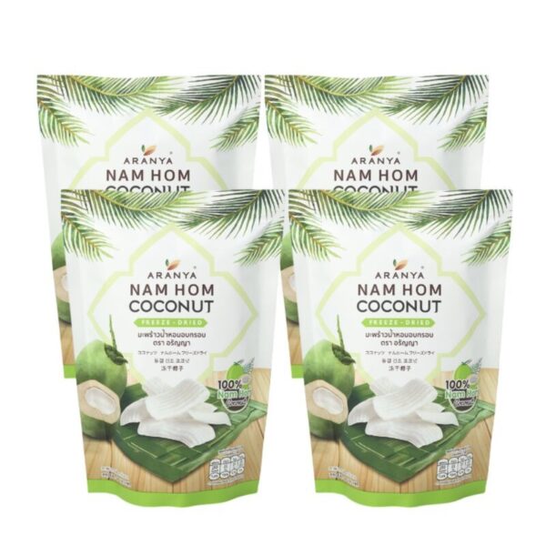 [แพคโปร4] Aranya - มะพร้าวน้ําหอมอบกรอบ NAM HOM COCONUT FREEZEDRIED 50 กรัม