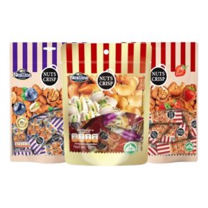 [โปร 3 ห่อ 100 บาท] (100g และ 120g) Nezline Nuts crips ขนมตุ้บตั้บ รสถั่วต่างๆ อัลมอนด์ พิชตาชิโอ ตราเนสไลน์