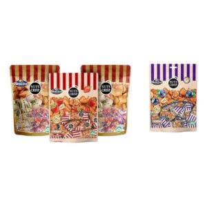 makro-snack-0932 (โปร 3 ฟรี 1) ห่อเล็ก ขนมถั่วตุ๊บตั๊บอัลมอนด์ พิสตาชิโอ เม็ดมะม่วงหิมพานต์ 4 รสชาติ ตราเนสไลน์ Nezline ตุ้บตั้บ ถั่วตัด ดั้งเดิม 2+สตอ1+บลู1