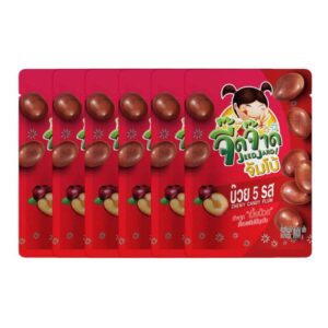 makro-snack-0967 จี๊ดจ๊าด จัมโบ้ บ๊วย 5 รส (แพ็ค 6 ซอง) ขนาด 600 กรัม