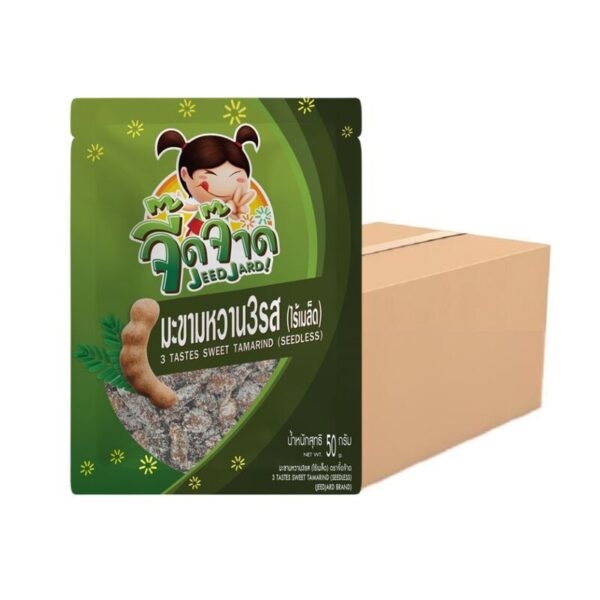 [ขายยกลัง] จี๊ดจ๊าด มะขามหวาน3รส (ไร้เมล็ด) ขนาด 40 กรัม (1 ลัง บรรจุ 72 ซอง) ขนาด 2880 กรัม