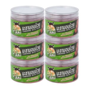 makro-snack-0970 จี๊ดจ๊าด มะขามอบบ๊วย รุ่นกระปุกใหม่ Easypeal 110 กรัม (1 แพ็ค บรรจุ 6 กระปุก) ขนาด 660 กรัม