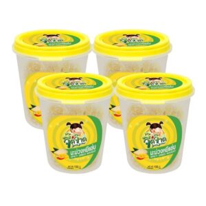 makro-snack-0977 จี๊ดจ๊าด มะม่วงหยีแซ่บ ขนาด 150 กรัม (แพ็ค 4 กระปุก) ขนาด 600 กรัม