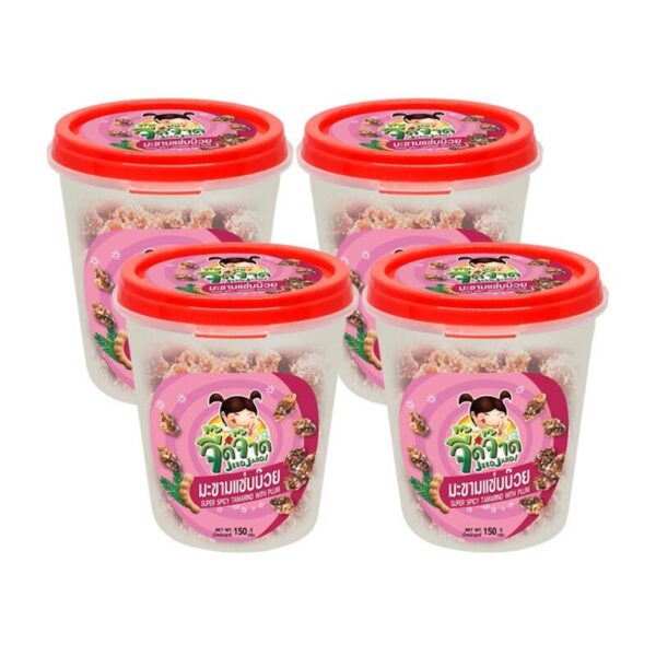 จี๊ดจ๊าด มะขามแซ่บบ๊วย ขนาด 120 กรัม (แพ็ค 4 กระปุก) ขนาด 480 กรัม
