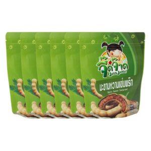 makro-snack-1000 จี๊ดจ๊าด มะขามหวานแซ่บพริก 70 กรัม (แพ็ค 6 ซอง) ขนาด 420 กรัม