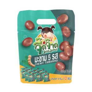 makro-snack-1026 จี๊ดจ๊าด ยกแพ็ค มะขาม5รส 18 กรัม x12 ซอง ขนาด 216 กรัม (ถุง)