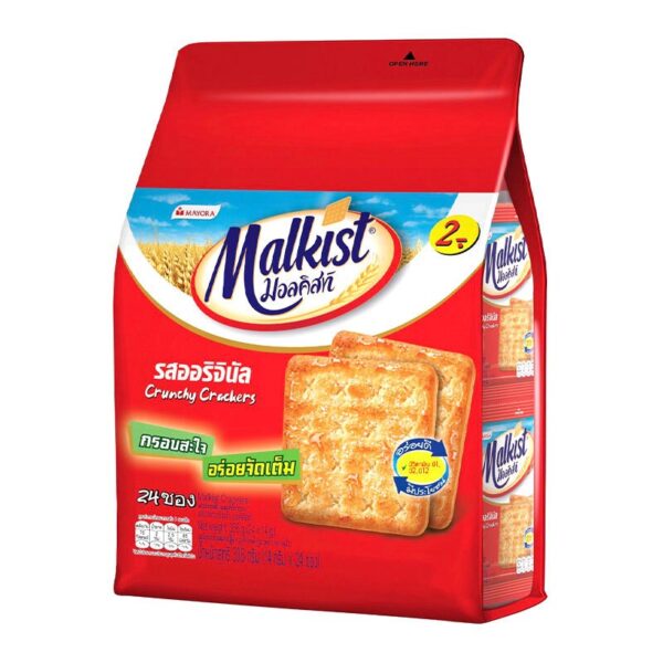 makro-snack-1043 มอลคิสท์ แครกเกอร์ รสออริจินัล 14 ก. 24 ชิ้น