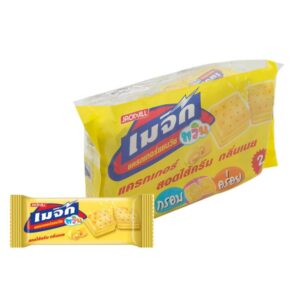 makro-snack-1049 เมจิกทวิน แครกเกอร์แซนวิชสอดไส้ครีมกลิ่นเนย 15 ก. x 24