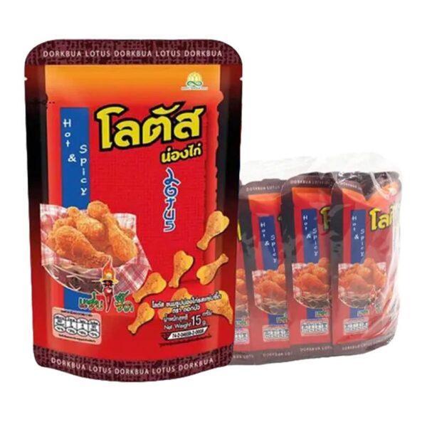 โลตัส ขนมน่องไก่ รสแซ่บซี้ด 15 ก. x 12