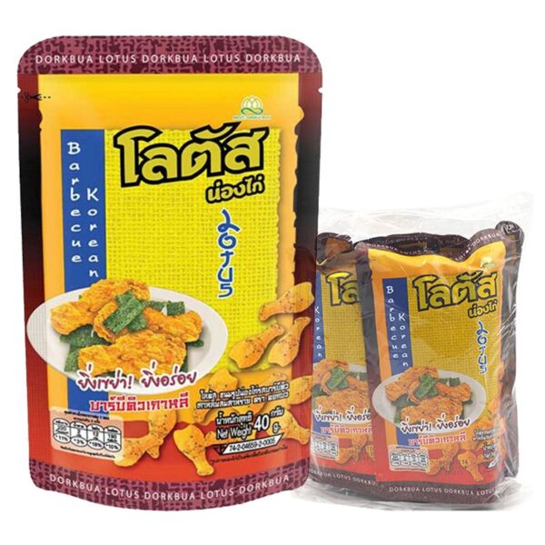 โลตัส ขนมน่องไก่ รสบาร์บีคิวเกาหลี 40 ก. x 4