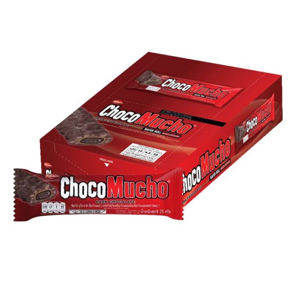 makro-snack-1100 รีบิสโก้ ช็อกโก มูโช ดาร์ก ช็อกโกแลต 25 ก. x 10