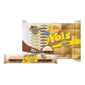 makro-snack-1108 วอยซ์ วาฟเฟิลครันช์ รสช็อกโกแลตมอคค่า 23 ก. 12 ชิ้น